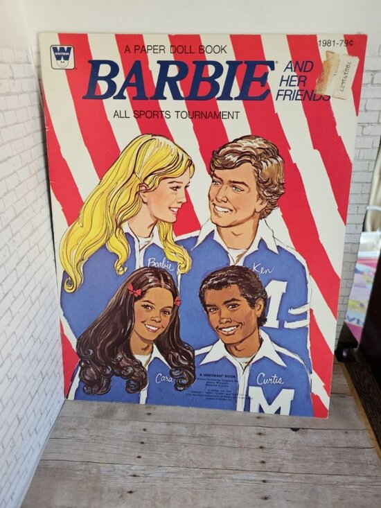 Barbie Other - Vintage Barbie & Her Friends All Sports Tournament Paper Doll Book 1981 Complete